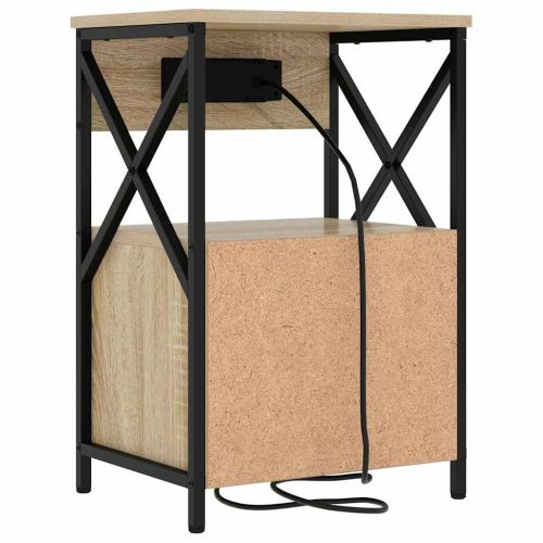 Нощен шкаф 2 pcs Сонома дъб 40 x 31 x 60 см Инженерно дърво
