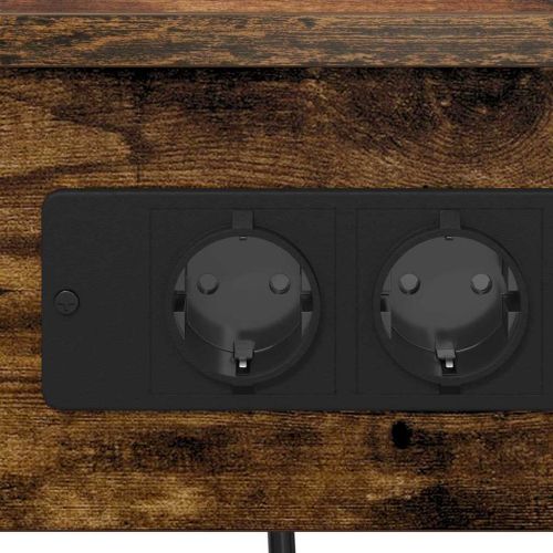 Нощен шкаф 2 pcs Димян дъб 41 x 31 x 76 см Инженерно дърво