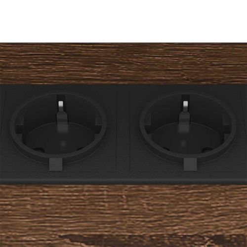 Нощен шкаф 2 pcs Кафяв дъб 38 x 30 x 48 см Инженерно дърво