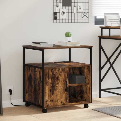 Шкаф с зарядна станция с колело Димян дъб 61 x 46 x 67 см