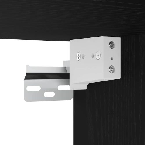 Стенен рафт с рафт Черния дъб 102 x 30 x 29 см Инженерно дърво