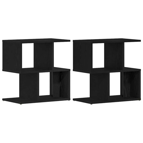 Нощен шкаф 2 pcs Черния дъб 50 x 30 x 51,5 см Инженерно дърво