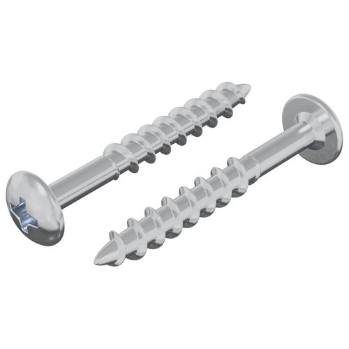Винт 2 pcs Сребрист 9,8 x 35 мм Желязо