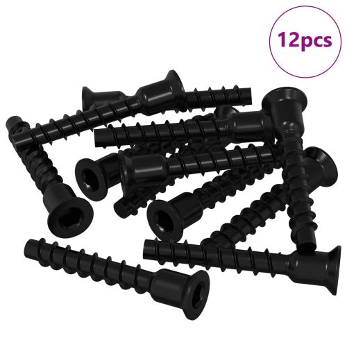 Гнездова капачка с главичка 12 pcs Черно 7 x 40 мм Желязо