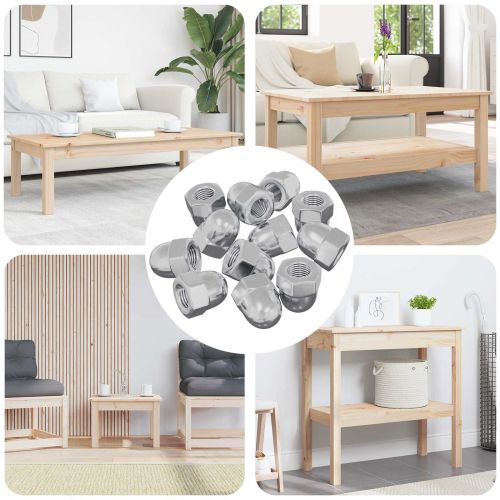 Гайка 9574 pcs Сребрист M6 x 10 мм Желязо