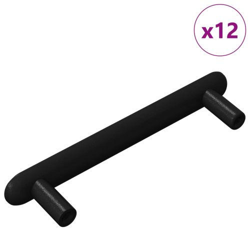 Дръжка за шкаф 12 pcs Черно 121 x 16.6 x 28.3 мм Желязо