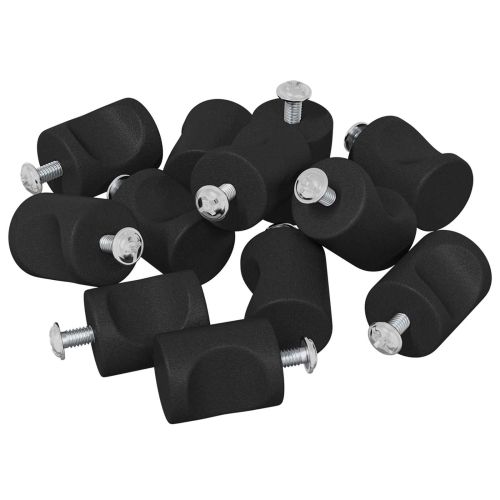 Шкафска дръжка 12 pcs Черно 18 x 23 мм Желязо