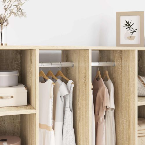 Тръба за дрешник 12 pcs Сребрист 264 x 15 x 29 мм