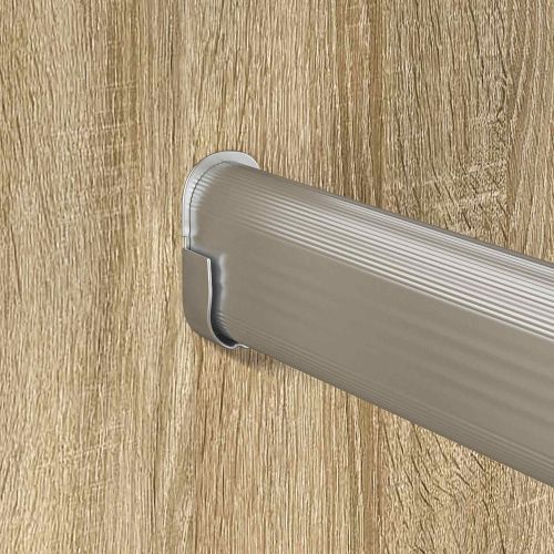 Тръба за дрешник 12 pcs Сребрист 371,5 x 15 x 29 мм