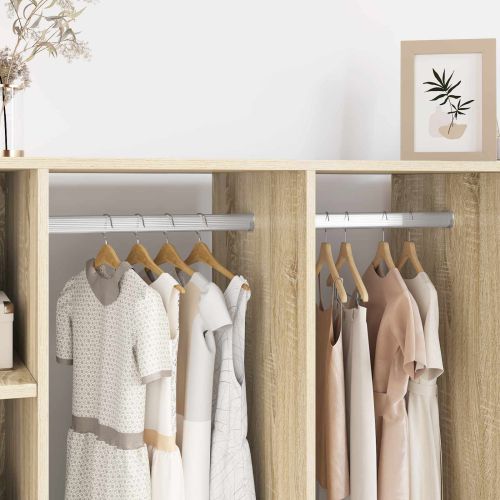 Тръба за дрешник 2 pcs Сребрист 464 x 15 x 29 мм