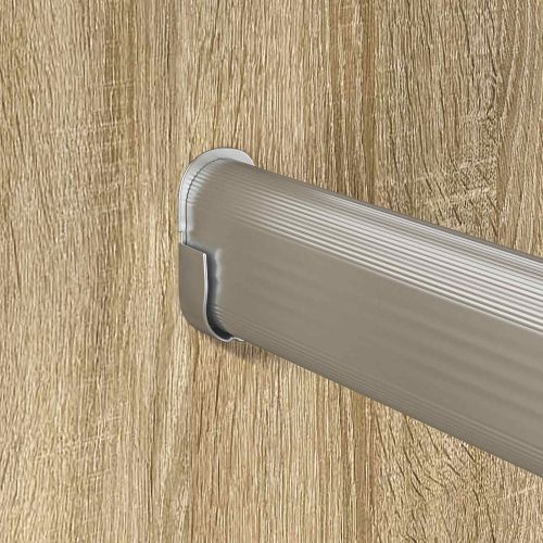 Тръба за дрешник 2 pcs Сребрист 864 x 15 x 29 мм