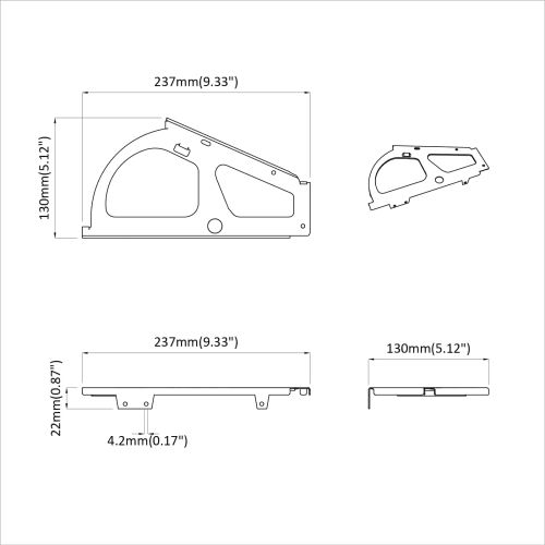 Панта за плъзгащ се шкаф 12 pcs Сребрист 235 x 155 x 30 мм