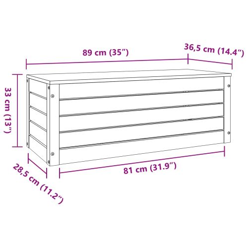 Кутия за съхранение Кафяво с восъчно покритие 89 x 36,5 x 33 cm