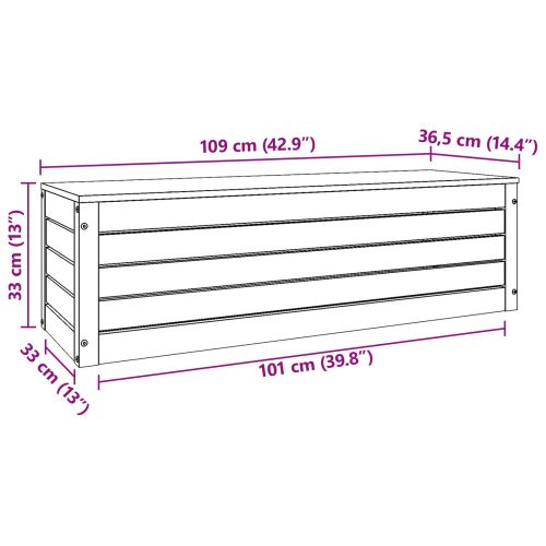 Кутия за съхранение със съхранение Кафяво с восъчно покритие