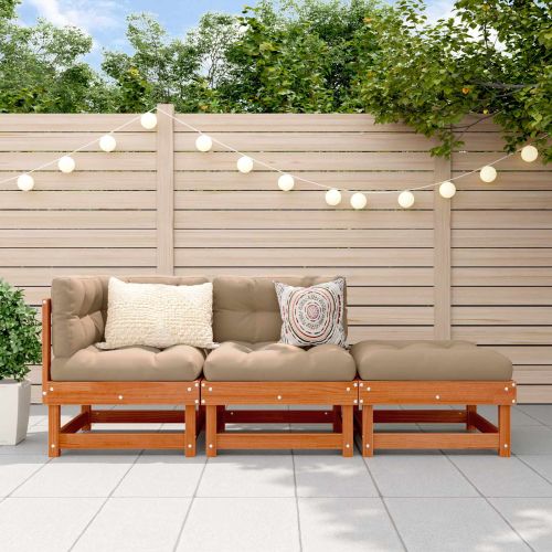 Секционен диван Восъчен Кафяв 183 x 61 x 62 см Масивна боровина