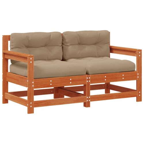 2 Брой Градинен ъглов диван Масивна борова дървесина