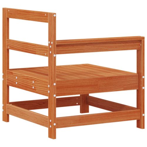 Градинен ъглов диван Масивна боровина Восъчен Кафяв