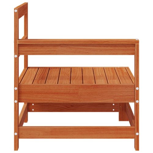 Градинен ъглов диван Масивна боровина Восъчен Кафяв