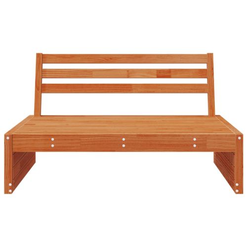 Градинен среден диван Солиден бор Восъчен Кафяв