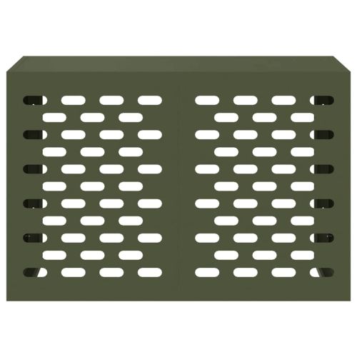 Покритие за климатик Маслиненозелен 90 x 40 x 60 см Стомана