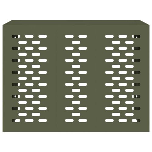 Покритие за климатик Маслиненозелен 110 x 50 x 80 cm Стомана