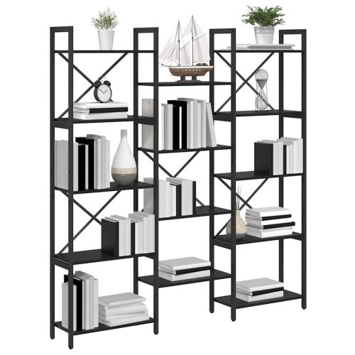 Рафт за книги Черния дъб 156 x 25 x 167 см Инженерно дърво