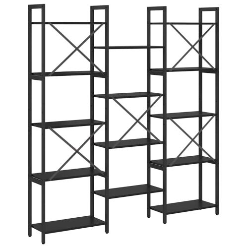 Рафт за книги Черния дъб 156 x 25 x 167 см Инженерно дърво