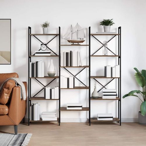 Рафт за книги Сонома дъб 156 x 25 x 167 см Инженерно дърво