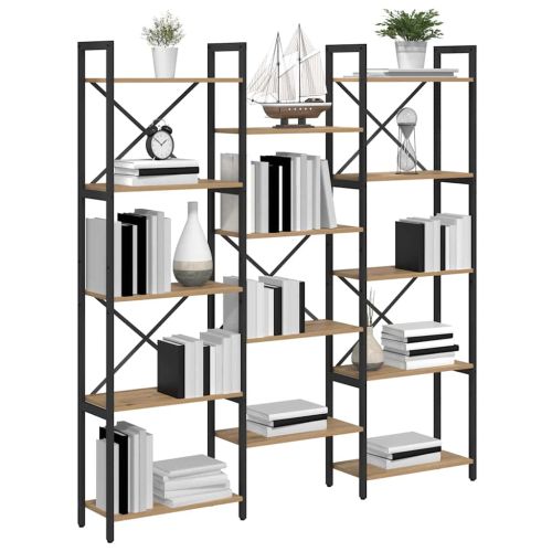 Рафт за книги Дъб 156 x 25 x 167 см Инженерно дърво