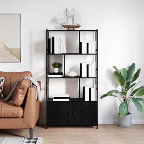 Рафт за книги Черния дъб 80 x 30 x 155,5 см Инженерно дърво