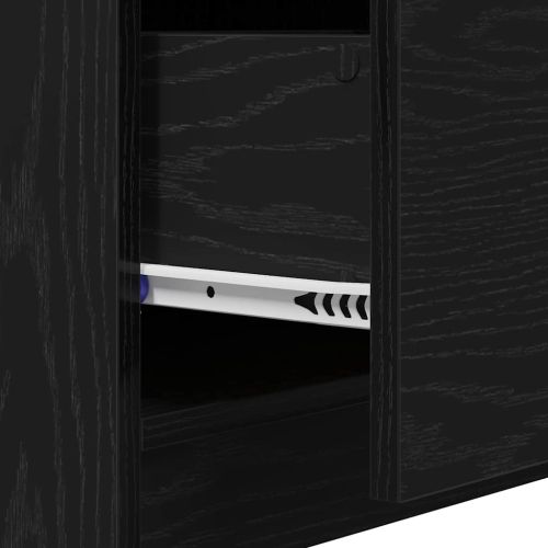 Шкаф за баня с рафт Черния дъб 40 x 37 x 59 cm Инженерно дърво