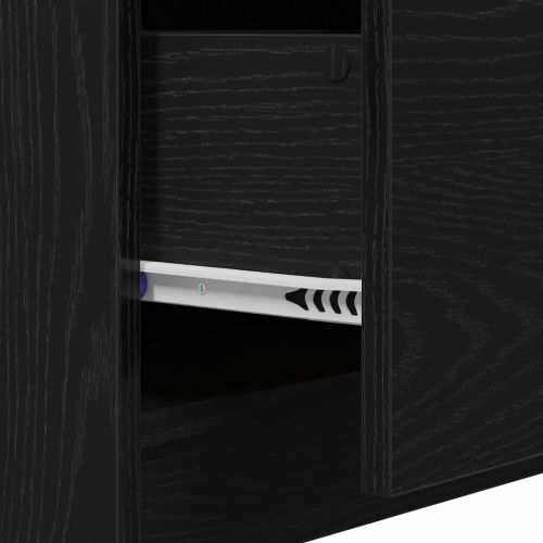 Шкаф за баня с рафт Черния дъб 59 x 37 x 59 cm Инженерно дърво