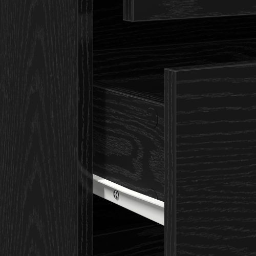 Чекмеджетен шкаф Черно 80 x 41 x 58 см Инженерно дърво