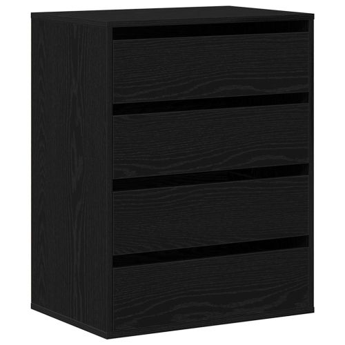 Чекмеджетен шкаф Черно 60 x 41 x 76 см Инженерно дърво