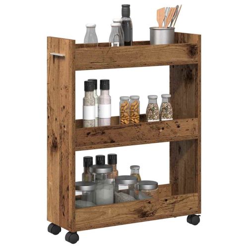 За шкафове с колело Старо дърво 60 x 22 x 79 см