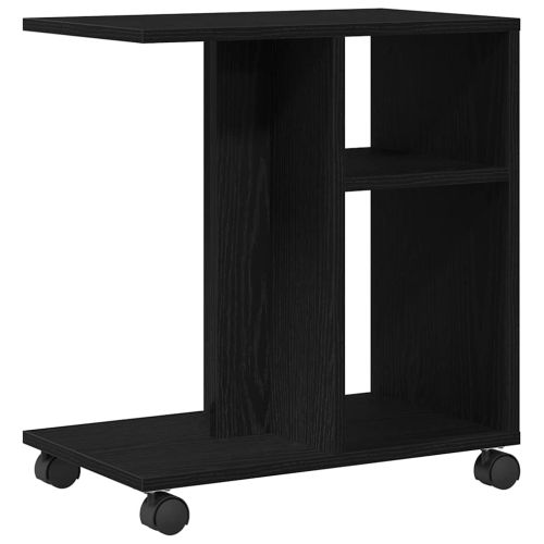 Масичка с рафт Черен дъб 50 x 30 x 55 см Инженерно дърво