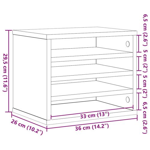 Организатор за бюро Черния дъб 36 x 26 x 29,5 см