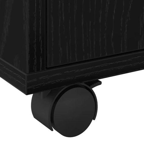 За шкафове с рафт с колело с врата Черния дъб 60 x 48 x 74.5 см