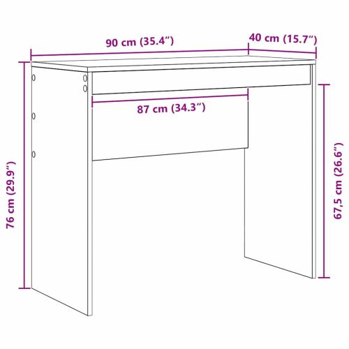 Бюро Циментено сиво 90 x 40 x 76 см