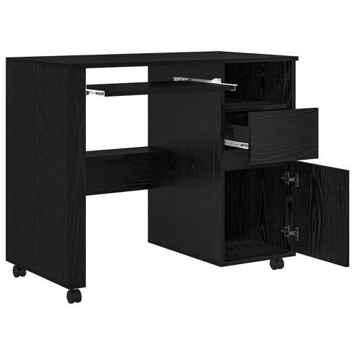 Бюро на колела Черния дъб 91 x 50 x 77 см Инженерно дърво