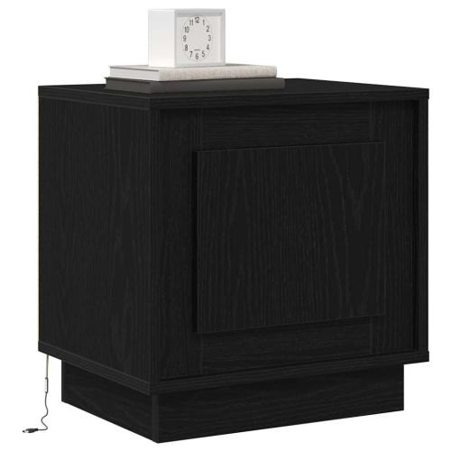 Нощен шкаф Черно 44 x 34,5 x 45 см Инженерно дърво