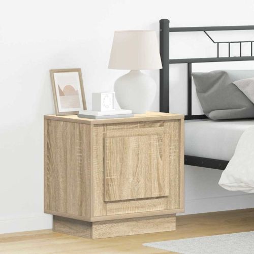 Нощен шкаф 2 pcs Сонома дъб 44 x 34,5 x 45 см Инженерно дърво