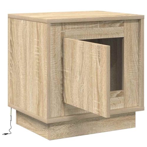 Нощен шкаф 2 pcs Сонома дъб 44 x 34,5 x 45 см Инженерно дърво