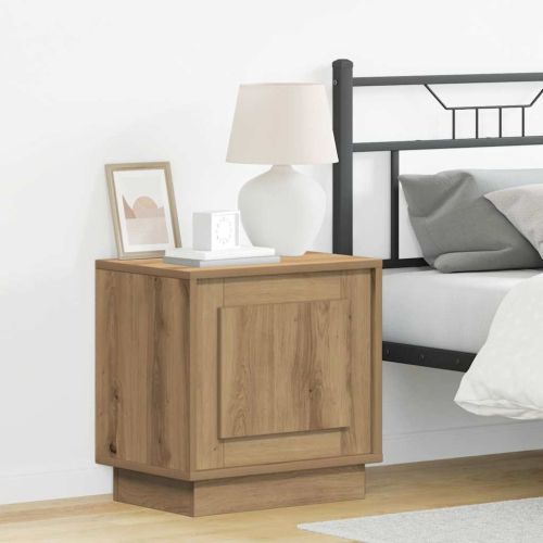 Нощен шкаф 2 pcs Дъб 44 x 34,5 x 45 см Инженерно дърво