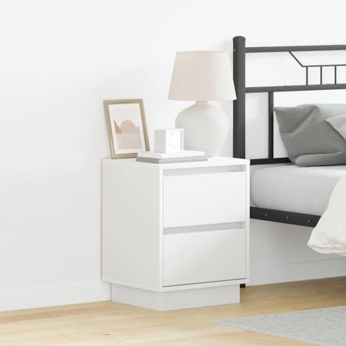 Нощен шкаф 2 pcs Бяло 39 x 34,5 x 50 см Инженерно дърво