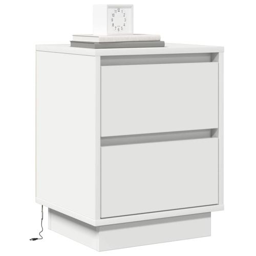 Нощен шкаф 2 pcs Бяло 39 x 34,5 x 50 см Инженерно дърво