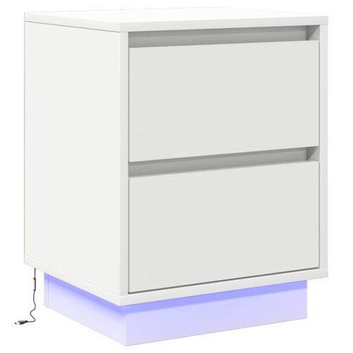 Нощен шкаф 2 pcs Бяло 39 x 34,5 x 50 см Инженерно дърво