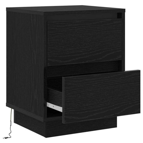 Нощен шкаф 2 pcs Черния дъб 39 x 34,5 x 50 см Инженерно дърво
