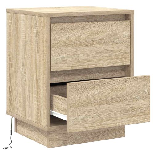 Нощен шкаф Сонома дъб 39 x 34,5 x 50 см Инженерно дърво