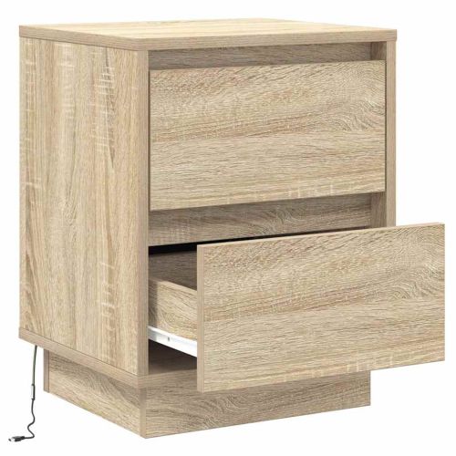 Нощен шкаф 2 pcs Сонома дъб 39 x 34,5 x 50 см Инженерно дърво
